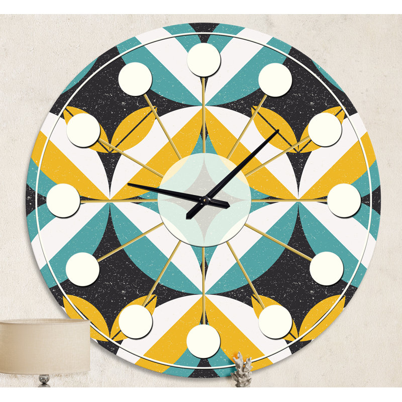 Horloge murale rétro Mid-Century, Moyenne