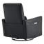Fauteuil inclinable électrique pivotant en cuir Mikkel-593029250
