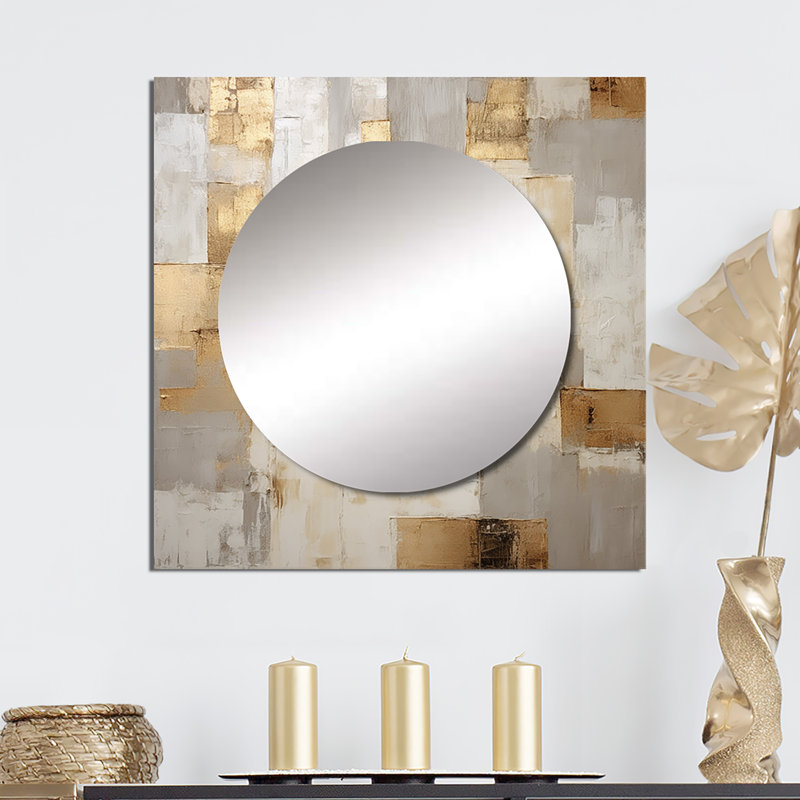 Ahmid - Miroir carré scandinave pour décoration murale, 36 po x 36 po