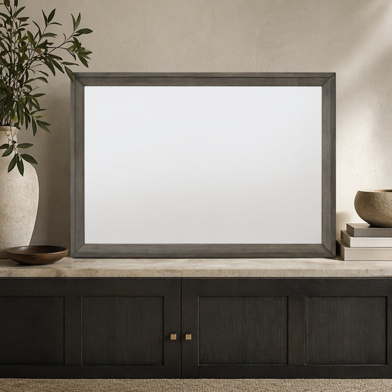 Miroir à finition chêne gris