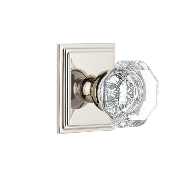 Grandeur Carré Square Rosette With Chambord Crystal Knob, Timeless Bronze
