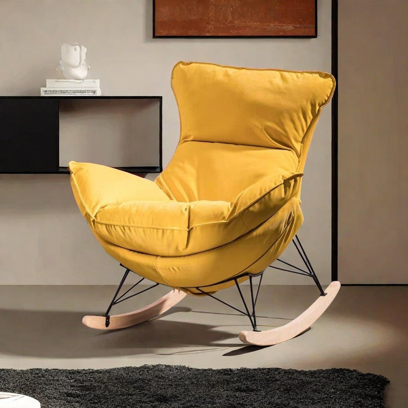 Belle chaise berçante Nordic Leisure, Jaune