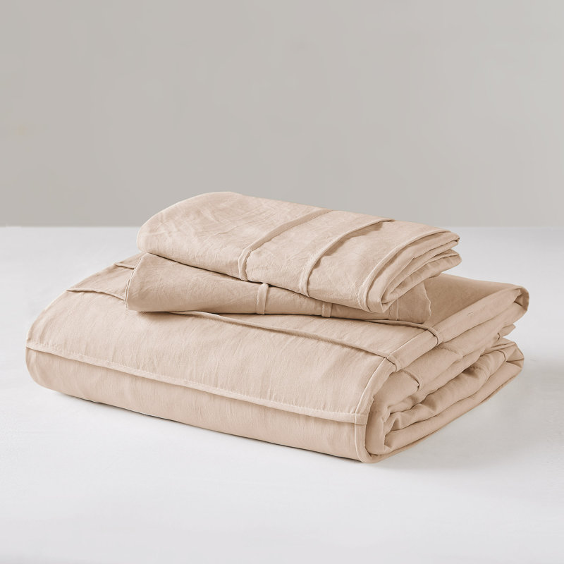Porter Textured Duvet Cover Bedding Set, King Duvet Cover + 2 King Shams, Blush