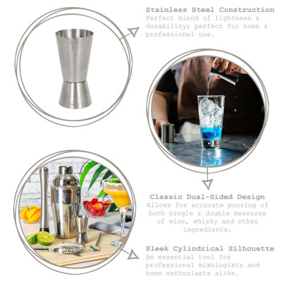 Rink Drink Stainless Steel Jigger - 25/50ml