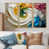 Toile avec cadre flottant or