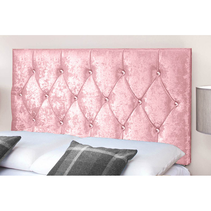 Eudy Upholstered Headboard, Super King (6'), Pink