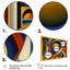 Circular Retro Dynamics III - Art mural moderne sur toile géométrique-87342858-87342859