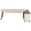 Bureau de direction en L avec classeur, grand bureau d'ordinateur moderne-129415456