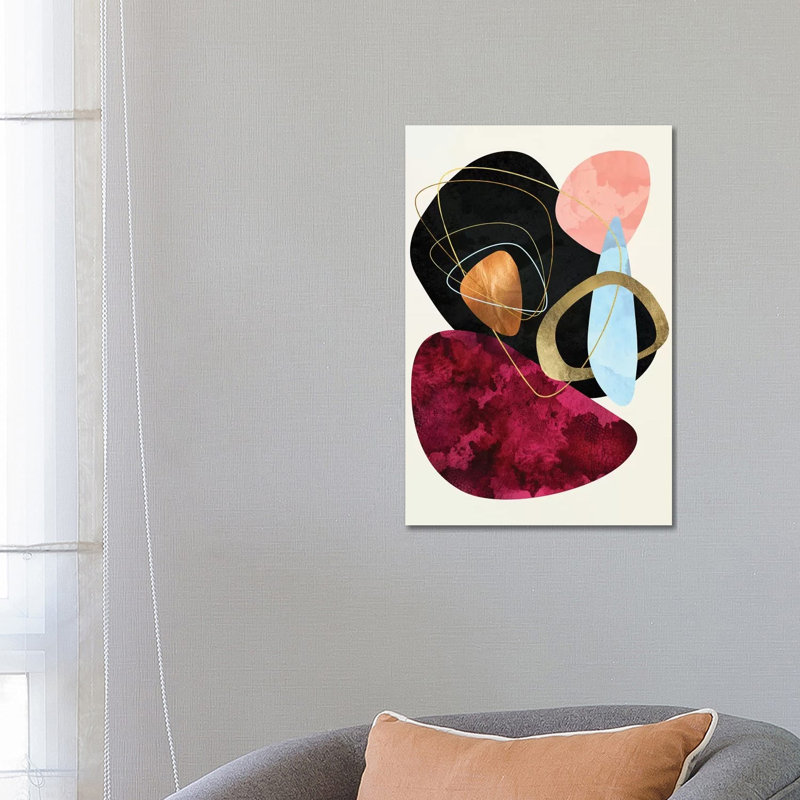 Abstract Pebble II by SpaceFrog Designs - Wrapped Canvas Painting, 66.04 cm H x 45.72 cm W x 3.175 cm D