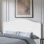Tête de lit tapissier en similicuir blanc Spiro, H 50,23 po x l 62,86 po x P 2,88 po