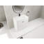 Lavabo de salle de bain sur pied 36 po en résine et 2 portes d'armoire à fermeture en douceur (emballage KD)-126528733-126528735