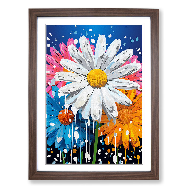 Single Picture Frame Print on Wood, Walnut Framed, 34cm H x 25cm W