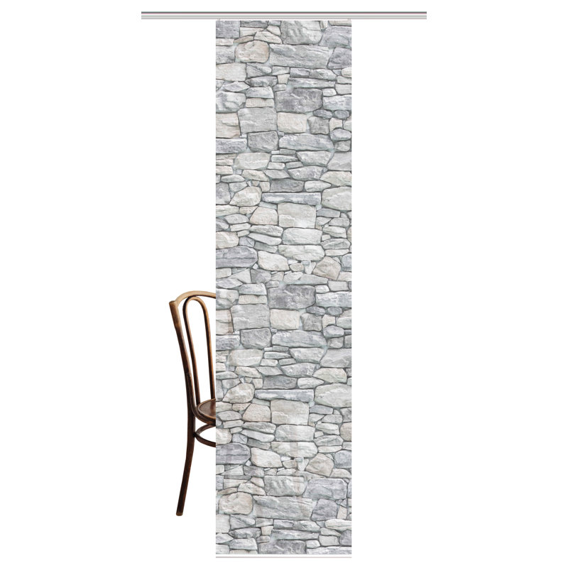 Semi Sheer Sliding Panel Single Panel, in Grey