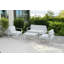 Ensemble de conversation d'extérieur en aluminium pour 6 personnes avec coussins Pangea Home Aynura