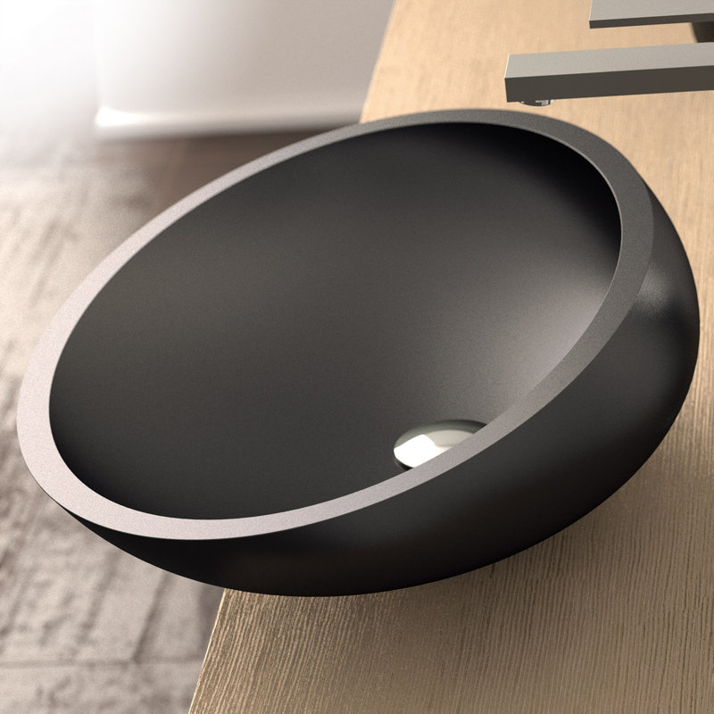 Vetro Freddo 21.3'' L Bathroom Sink, Black