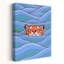 Tiger In Blue Waves by Stephen Wade - Wrapped Canvas Print-1873796368
