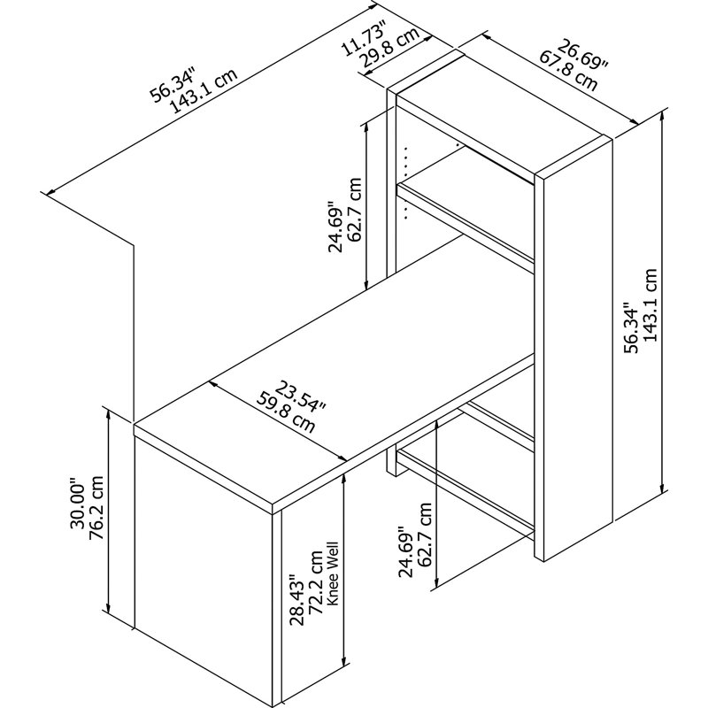 Table de bricolage Makayla, Sable gris