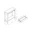 Élégante console à deux tablettes avec intérieur spacieux pour rehausser la maison Un tiroir sur glissières en métal pré-assemblées Une tablette inférieure