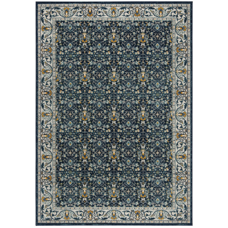 Christa Southwestern Navy/Gray Area Rug