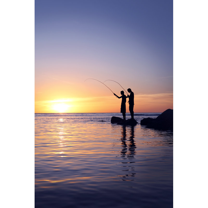 Two Fishermen By Sunset by Narvikk - Wrapped Canvas Print, 76cm H x 51cm W x 3.8cm D