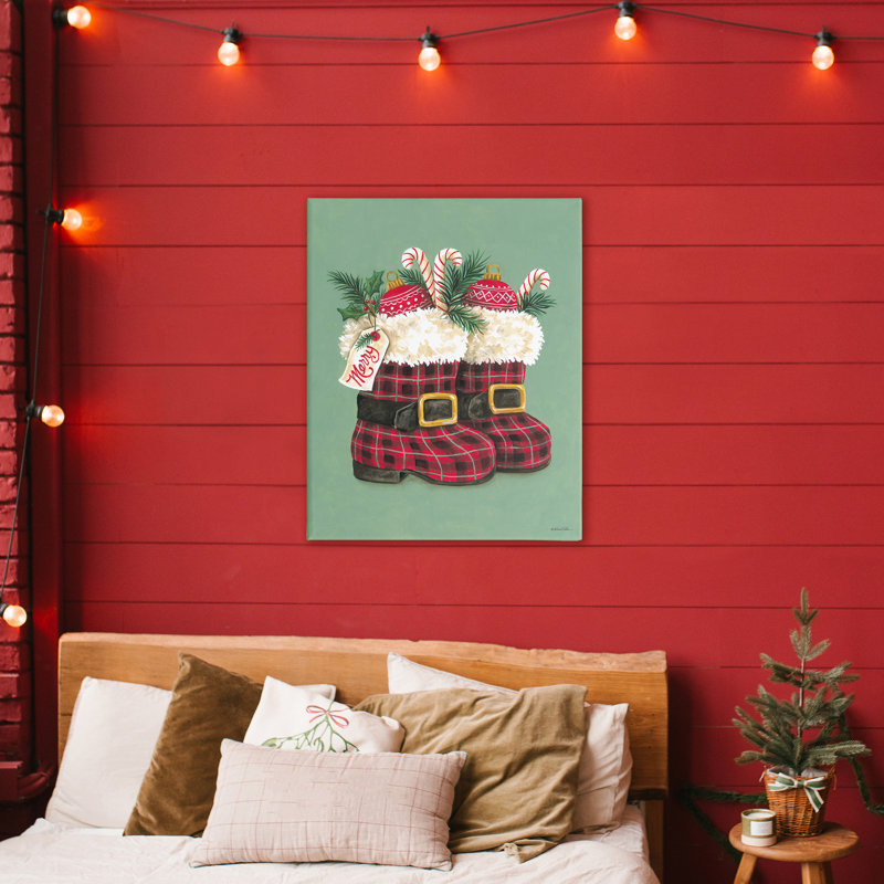 Toile des fêtes, conception par Diane Kater, H 40 po x l 30 po