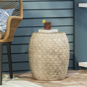 Aquilla Outdoor Lightweight Concrete Side Table