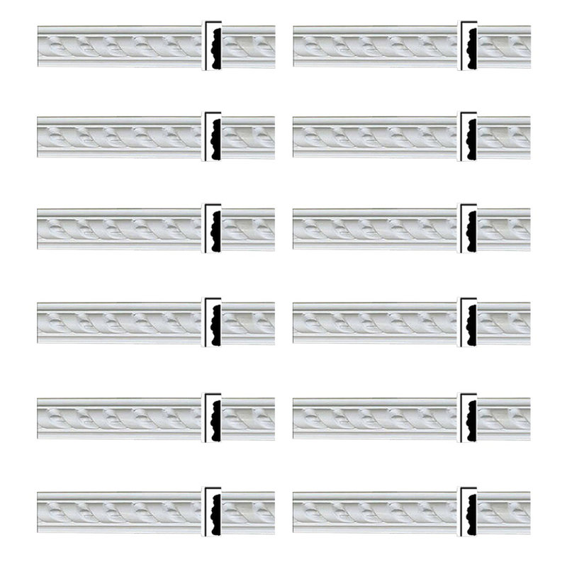 Moulure couronnée H 1 5/8 po x l 5,7 po x P 1 5/8 po