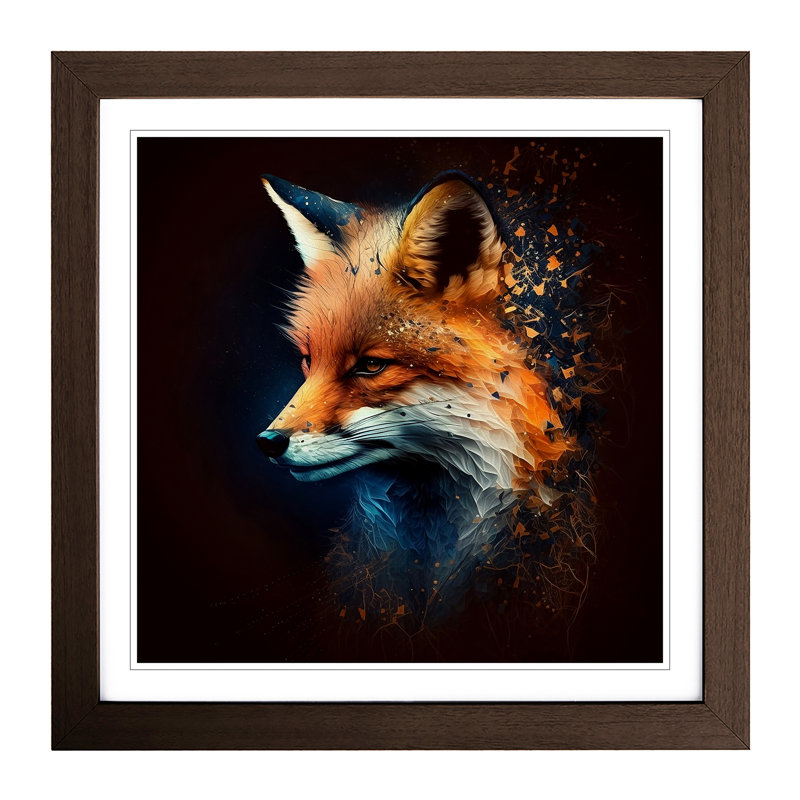 Single Picture Frame Print on Wood, Walnut