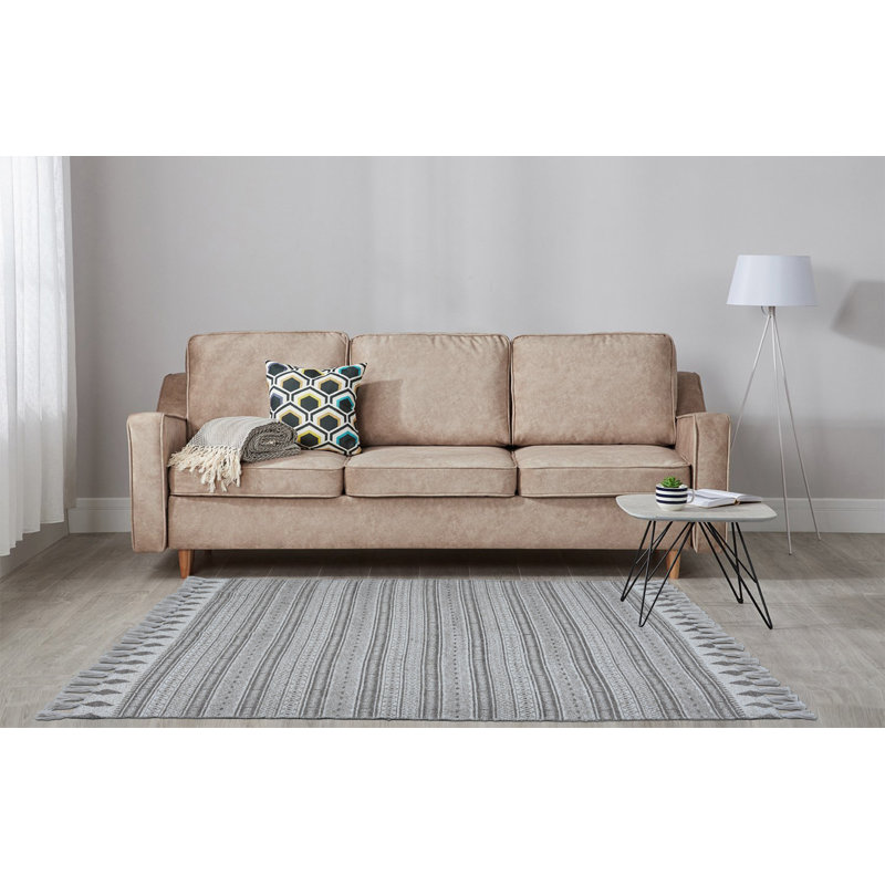 Wool Geometric Indoor Rug, Rectangle 4' x 6'