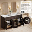 Ensemble de meuble-lavabo autoportant 60 po avec tiroirs et portes 60 po, brun-2023344221