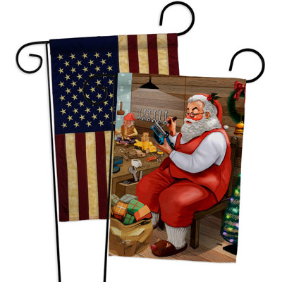 Drapeau de jardin en polyester 1 face x 1 pi 7 pi Winter Yard