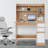 Modern Writing Desk With Bookshelf(Product Height: 51.54In)-1073144129