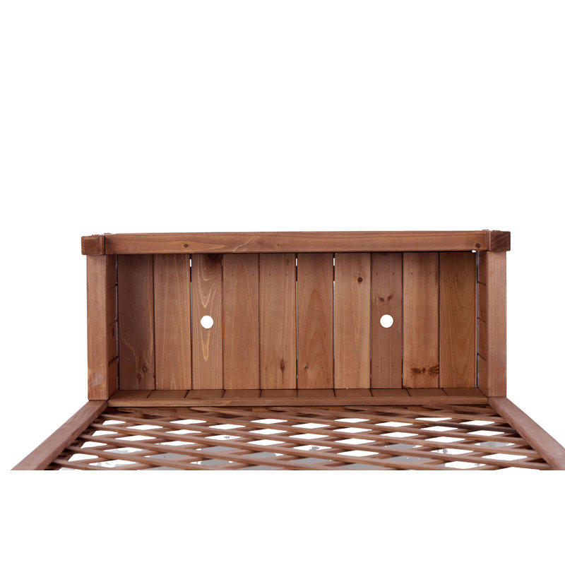 Lit de jardin surélevé avec treillis, boîte à fleurs d'extérieur en bois et support à plantes avec supports d'escalade