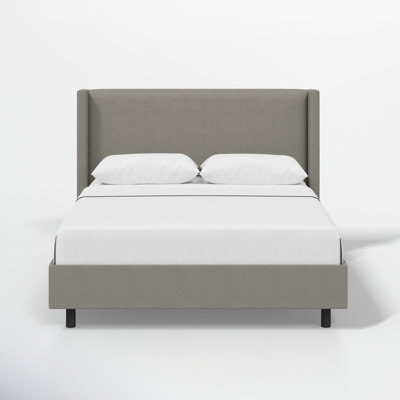 Hanson Upholstered Wingback Platform Bed