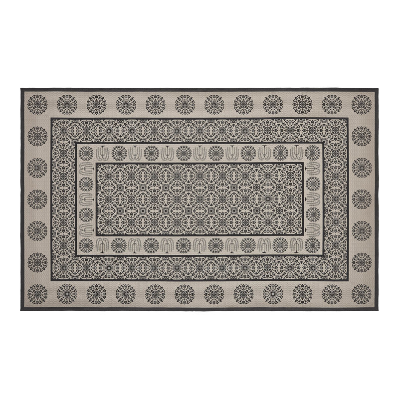 Custom House Flatweave Washable Geometric Indoor / Outdoor Rug, Rectangle 5' x 8'