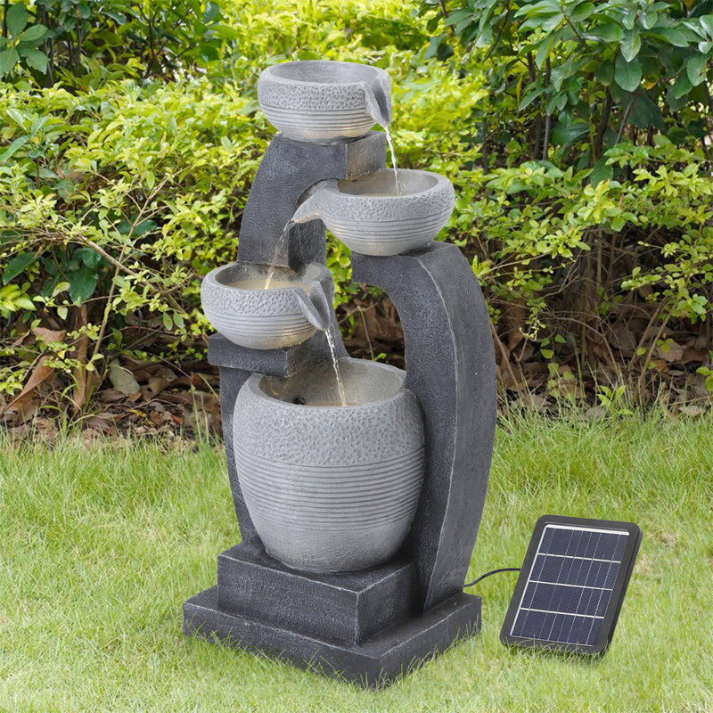 Outdoor Cascade Fountain with Lights