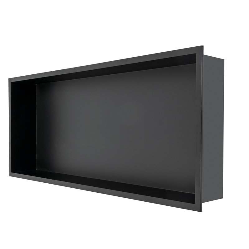 Niche de douche en acier inoxydable, Noir