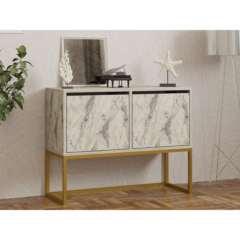 Asse Home 70cm Console Table, Freesia Marble