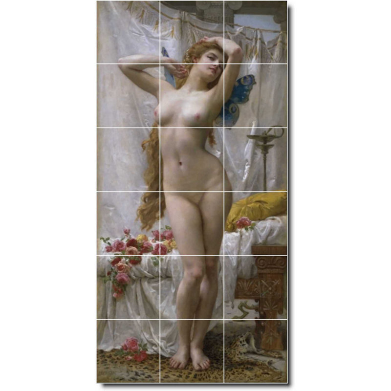 Carreau de céramique décorative 36 po x 72 po 12 po x 12 po, Peinture de Guillaume Seacia W08285
