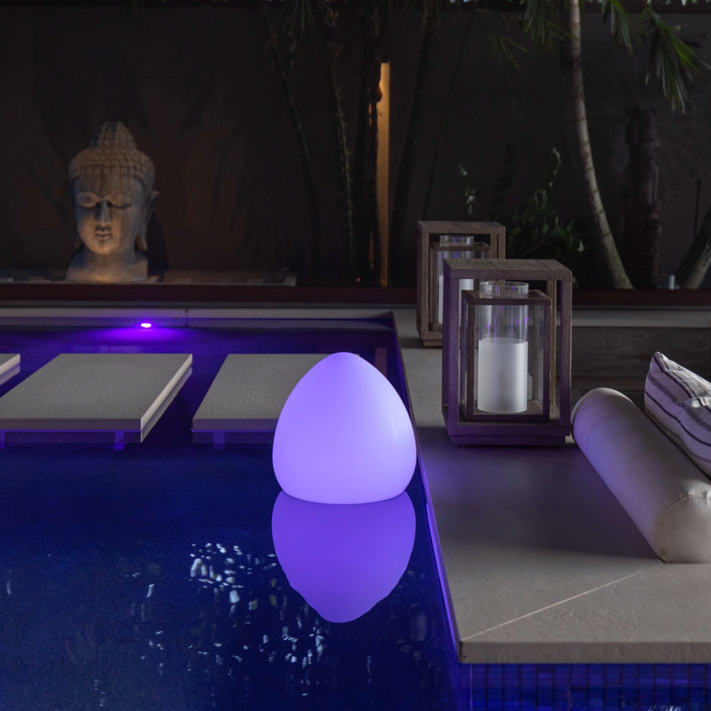 Rock LED Outdoor Floating Light, 21" H x 20" W x 20" D