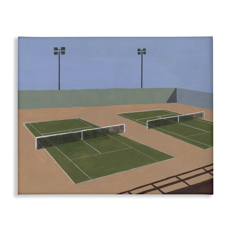 «Tennis Court», art mural par Michael Willett, H 36 po x l 48 po