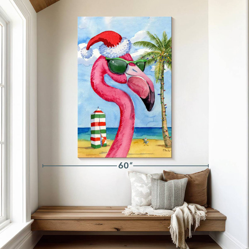 Brampt Holiday Hip Shades Flamingo, 51" H x 34" W