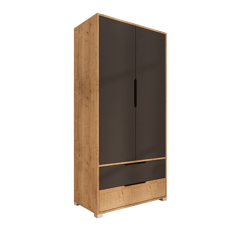 Armoire moderne avec de nombreuses tablettes, chêne saphir et anthracite, 35,4 x 72,0 x 17,7 pouces | Panneau de particules 100% mélaminé, fixation murale, capacité de tablette de 66,1 lb | Solution de rangement élégante et fonctionnelle pour n'importe quelle pièce