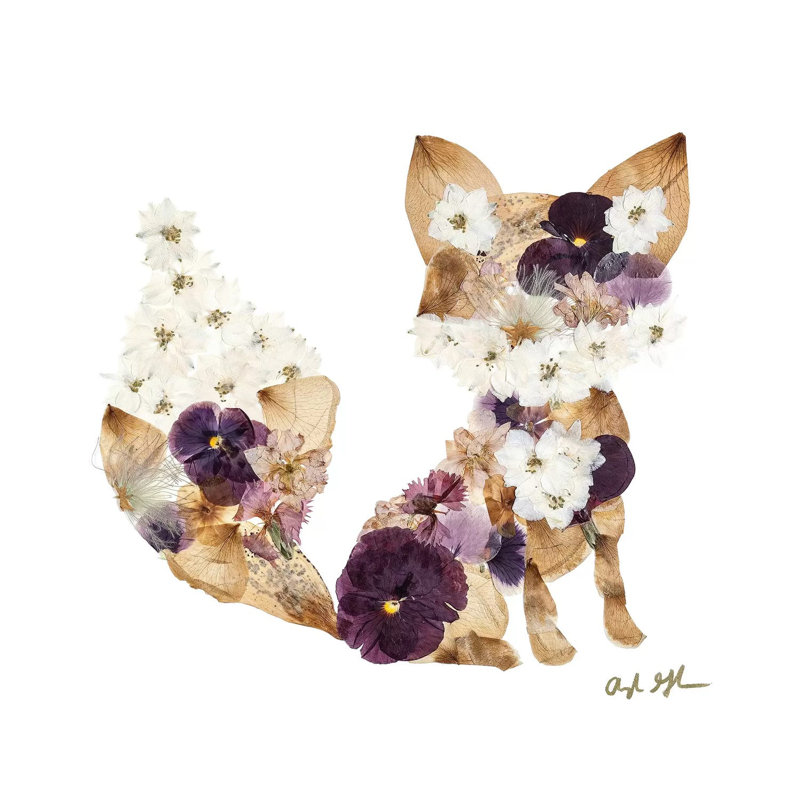 Fox - Purple by Oxeye Floral Co - Wrapped Canvas Gallery-Wrapped Canvas Giclée, 93.98 cm H x 93.98 cm W x 3.175 cm D