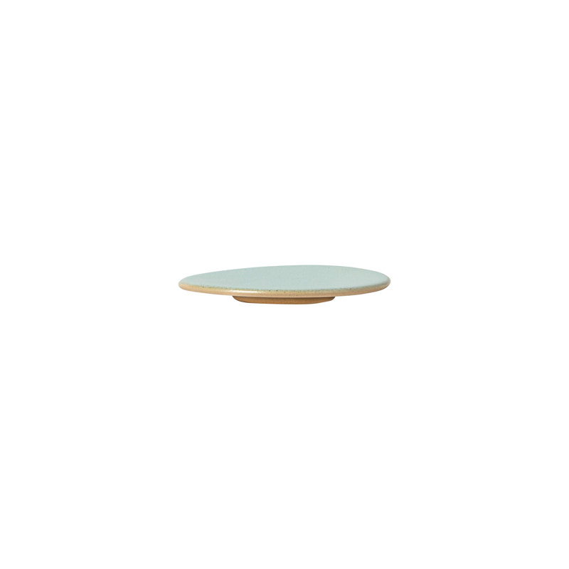 Arenito Handmade Eco Gres Amarela Appetizer Plate, Aqua