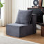Canapé profond en velours côtelé 6 places, modulaire avec porte-gobelets, gris, moderne, sans assemblage, confortable pour les moments de tranquillité et télévision idéale-120912939-120912940-120912943