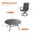 6-Person Patio Swivel Dining Set with 50" Dining Table and PVC-coated polyester Swivel Dining Chairs-508240749