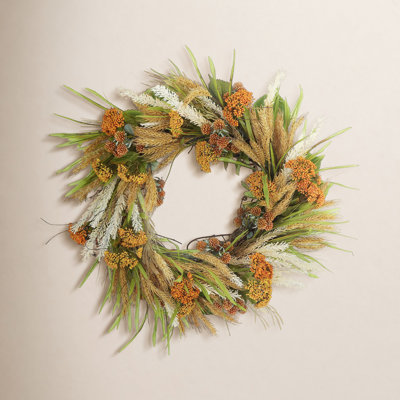 24" Handcrafted Wheat Wreath
