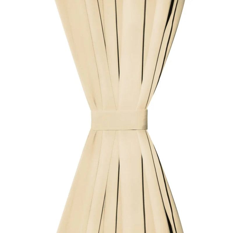 Bachar Semi Sheer Curtain Pair, Beige, 140cm Width x 225cm Drop