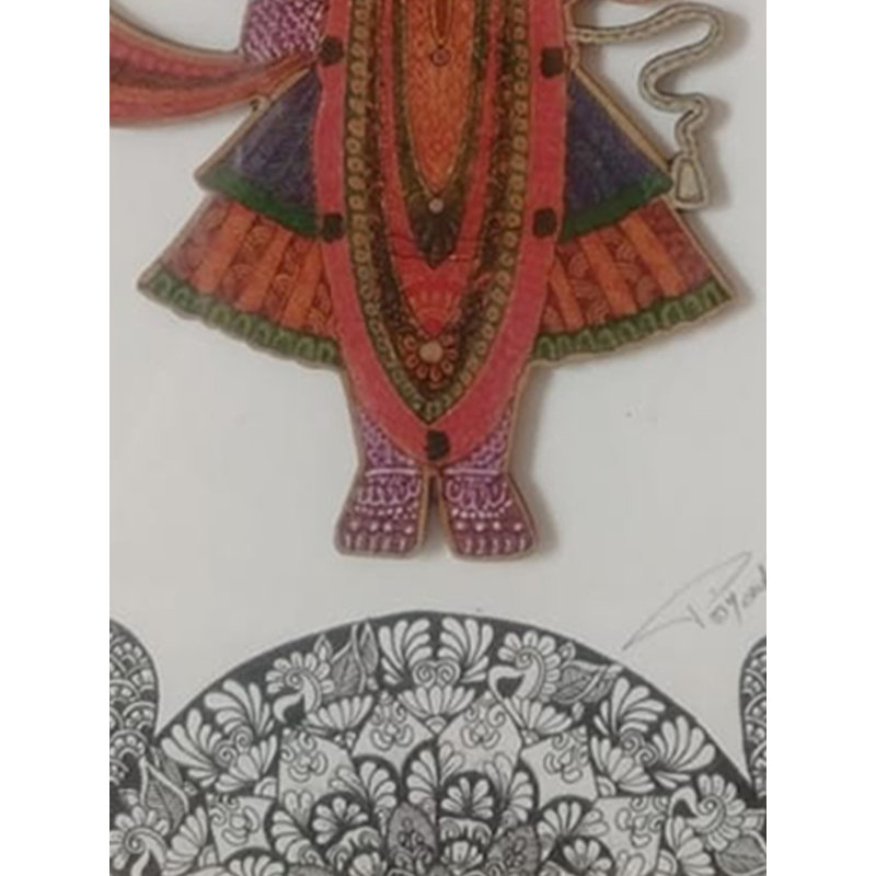 Lord Shrinath Ji | Stylo sur toile | Par Priyank Gupta | Avec cadre